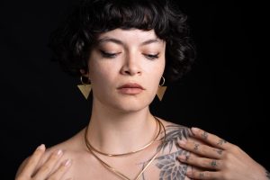 Pendientes De Aro Con Triángulo